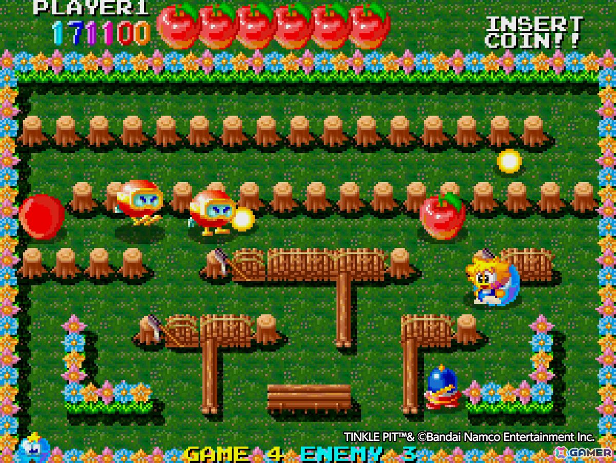 「アーケードアーカイブス ティンクルピット」が7月11日に配信！往年のナムコキャラクターたちが大集合するアクションゲームの画像2