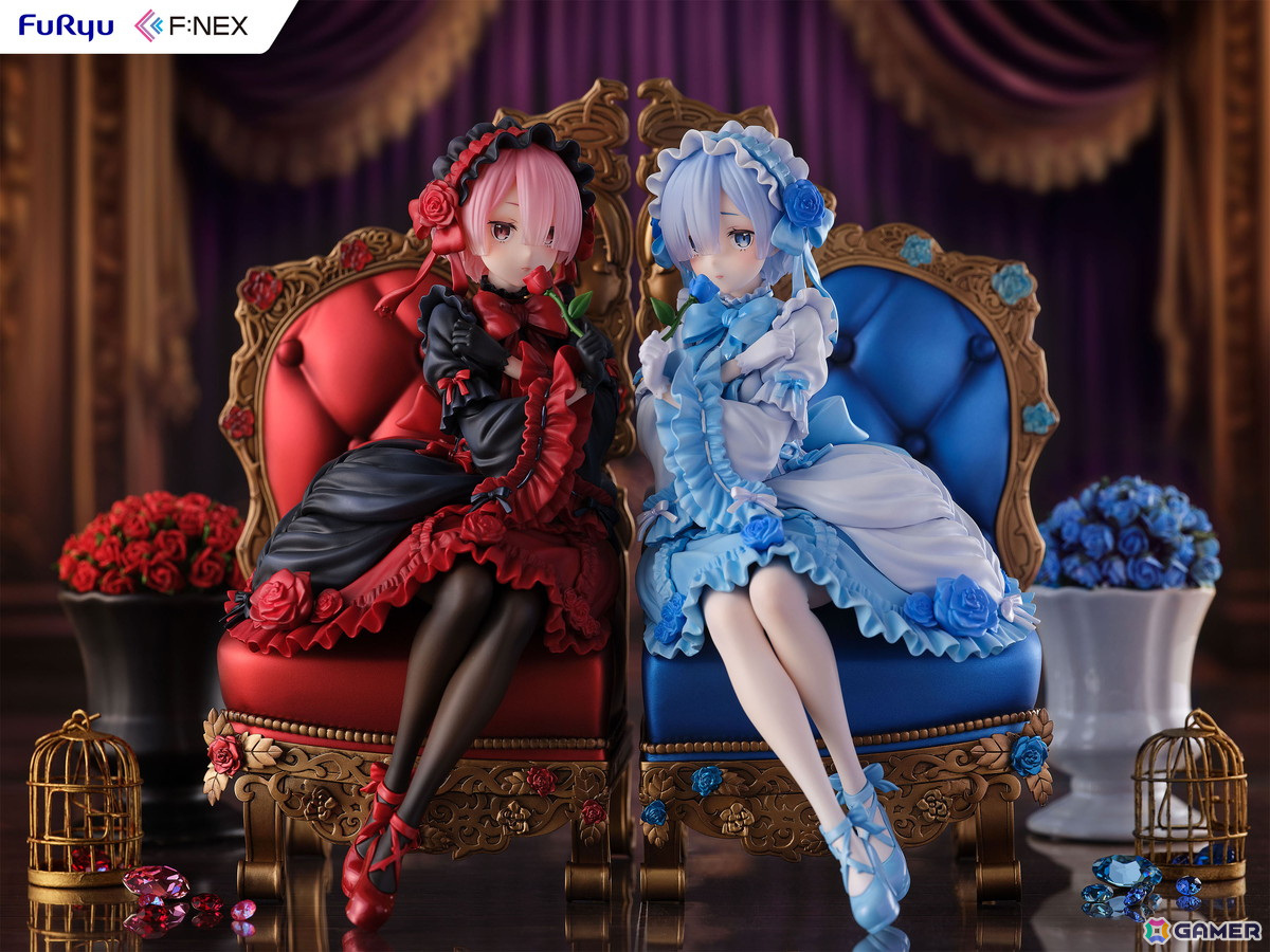 「リゼロ」ラムとレムがF:NEXオリジナルデザインのゴシックドレス姿で1/7スケールフィギュア化!の画像