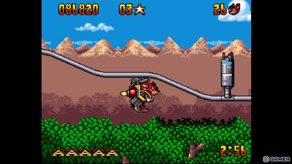 1993年に欧米で発売された名作アクション「エアロ アクロバット キッズ」がSwitchで8月2日に配信！ギャラリーモードやチート機能を追加して日本初上陸の画像