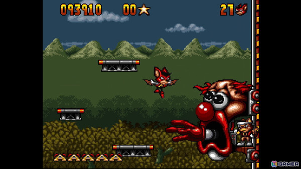 1993年に欧米で発売された名作アクション「エアロ アクロバット キッズ」がSwitchで8月2日に配信！ギャラリーモードやチート機能を追加して日本初上陸の画像