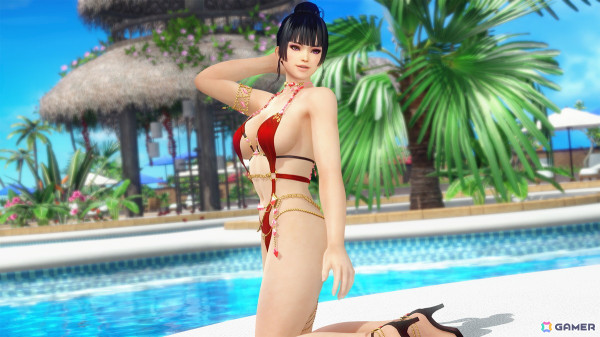 「DEAD OR ALIVE XVV」ゴージャスなデザインの新SSR水着「レディアントレッド」が追加!「スパークリングブルー」もなつかしコーデガチャで再登場の画像