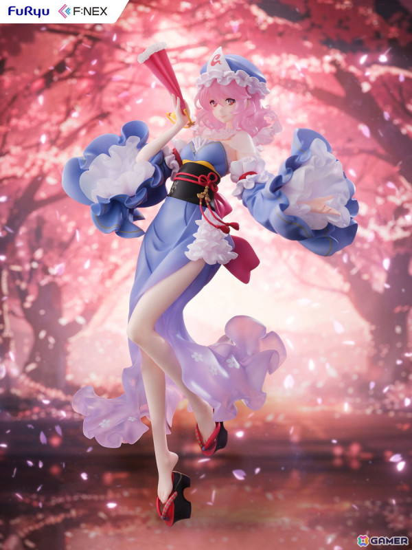 「東方Project」西行寺幽々子がideolo氏のイラストをもとに1/6スケールフィギュア化!FURYU HOBBY MALL限定で特製背景パネル付きの豪華版も販売の画像