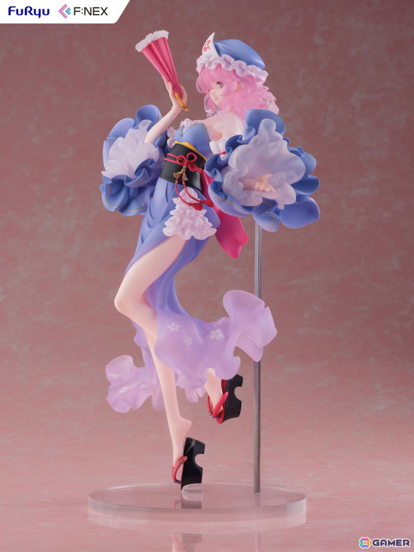 「東方Project」西行寺幽々子がideolo氏のイラストをもとに1/6スケールフィギュア化!FURYU HOBBY MALL限定で特製背景パネル付きの豪華版も販売の画像
