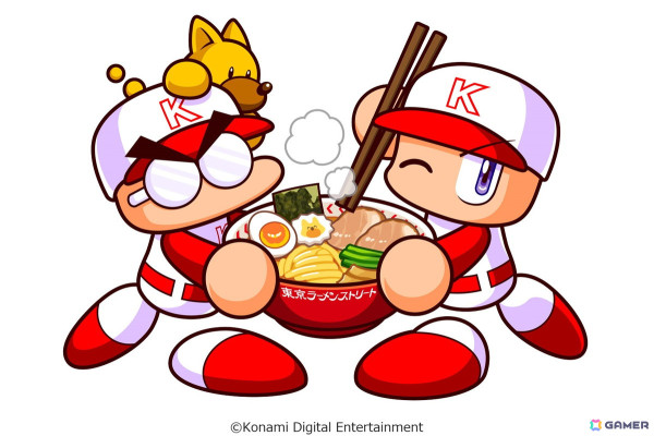 「東京ラーメンストリート15周年×パワプロ30周年コラボフェア」が8月9日より開催！描き下ろしイラストの装飾やステッカープレゼント、グッズ販売もの画像2