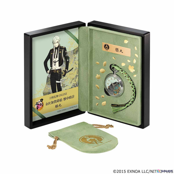 鶴丸国永 懐中時計 加賀蒔絵デザイン　未使用 刀剣乱舞ONLINE」より、伝統の技を今に受け継ぐ漆芸作家が手掛け