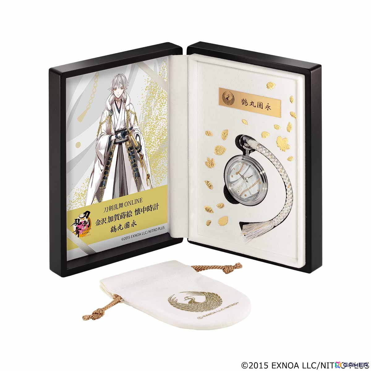 鶴丸国永 懐中時計 加賀蒔絵デザイン　未使用 刀剣乱舞』髭切・鶴丸らの懐中時計が発売決定！伝統工芸・金沢