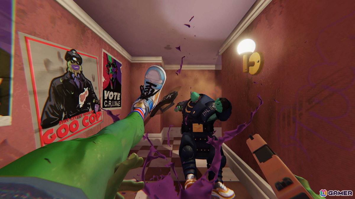 ハイスピードFPS「Anger Foot」がSteamでリリース！蹴りと銃を駆使してカラフルに擬人化された敵をブッ飛ばせの画像