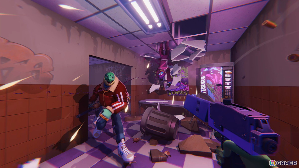 ハイスピードFPS「Anger Foot」がSteamでリリース！蹴りと銃を駆使してカラフルに擬人化された敵をブッ飛ばせの画像