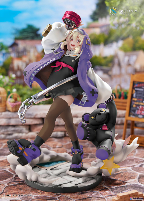 「GUILTY GEAR -STRIVE-」ブリジットのフィギュアがパープルバージョンで再登場！透け感のあるニーソックス姿に注目の画像1