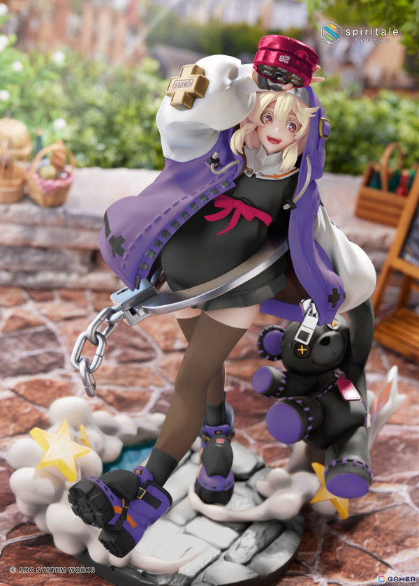 「GUILTY GEAR -STRIVE-」ブリジットのフィギュアがパープルバージョンで再登場！透け感のあるニーソックス姿に注目の画像3