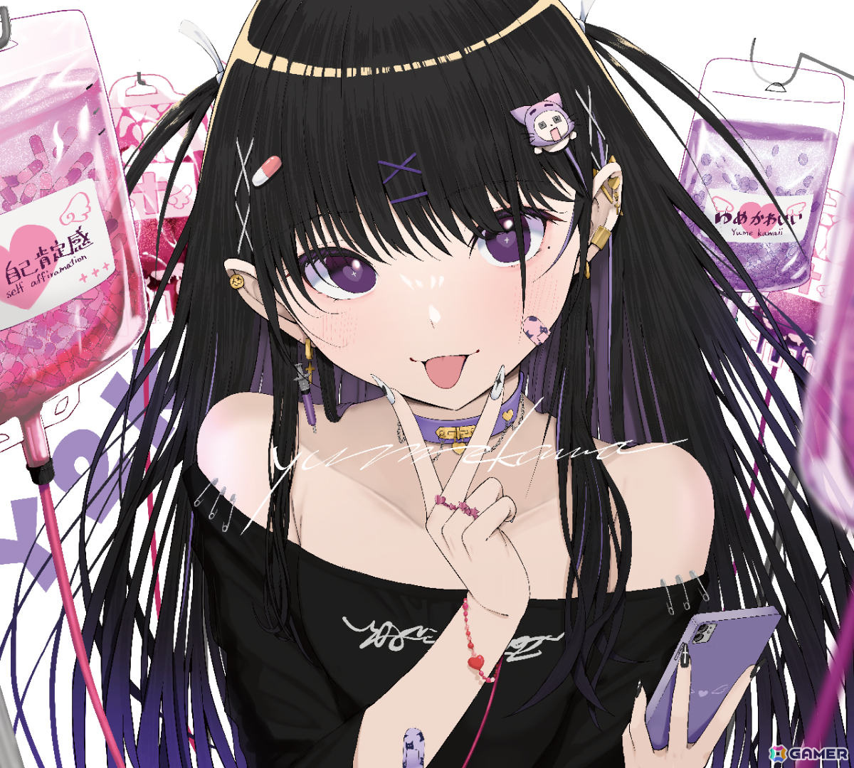 イラストレーター・imi氏の描き下ろしゲーミングガラスマウスパッド