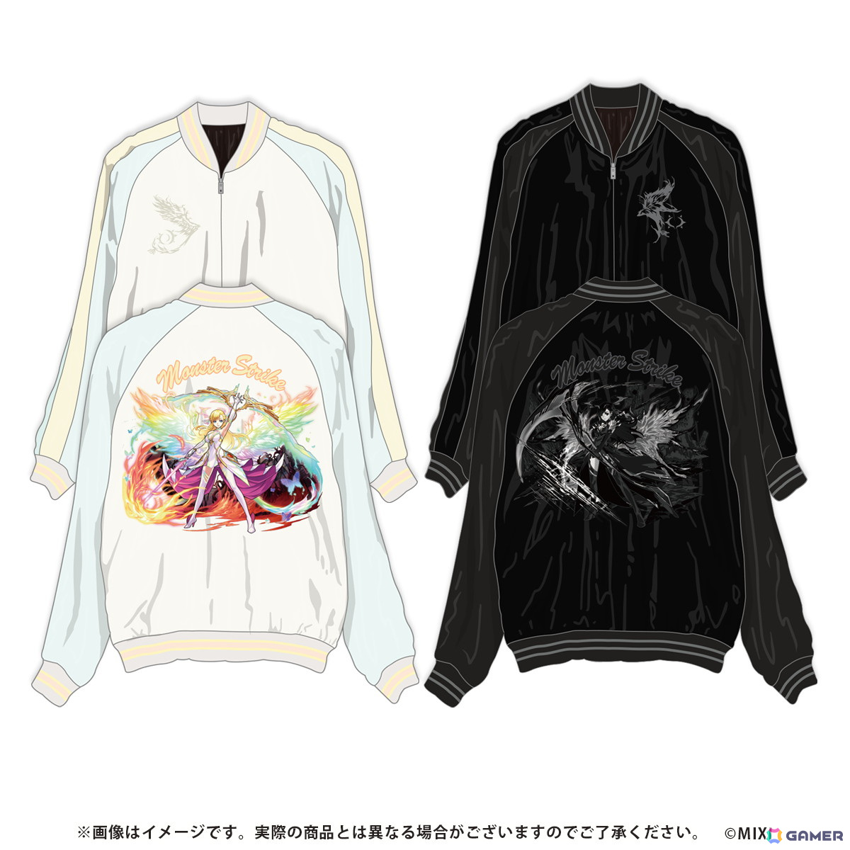 スカジャン 心を束ねし情愛の天使 マナ / 絆を守りし情愛の解放者 マナ・アニマ 各29,700円(税込)