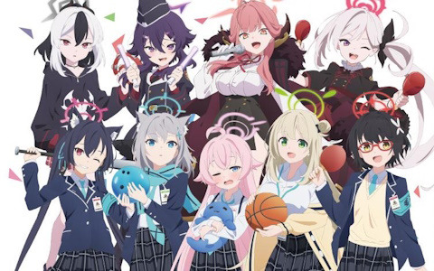 アニメ「ブルアカ」と「ROUND1」による描き下ろしコラボアイテムが予約受付中！等身大タペストリー、マルチデスクマットなど盛りだくさん