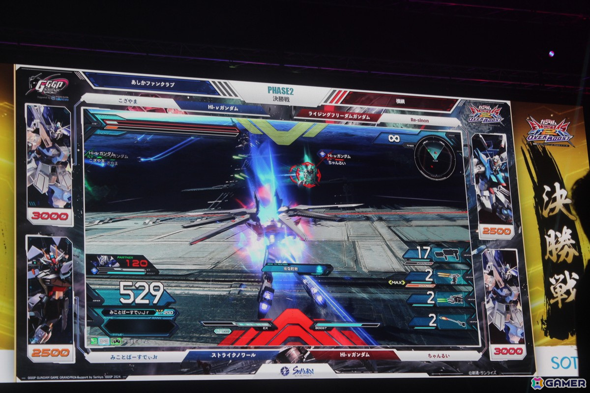 「EXVS.2 OB」を採用した「GGGP2024(ガンダムゲームグランプリ2024)」本戦レポート――まさに「横綱」級の強さを誇った2人のコンビが連覇!の画像