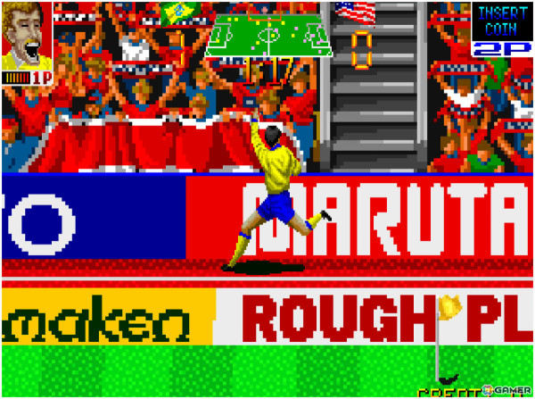 ラフプレイも可能なサッカーゲーム「ハットトリックヒーロー」がアーケードアーカイブスで7月18日に配信！の画像