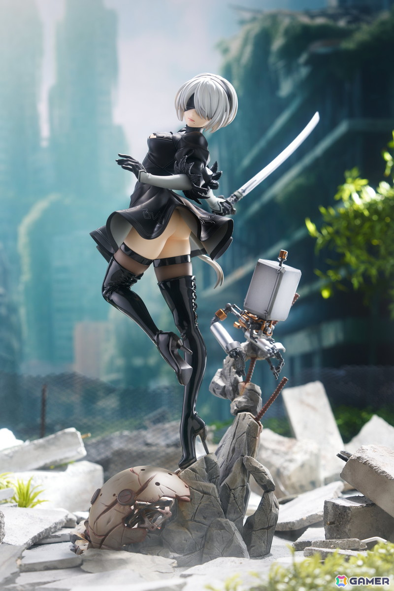 「NieR:Automata Ver1.1a」の2Bが躍動感のあるポージングで1/7スケールフィギュア化!予約受付もスタートの画像