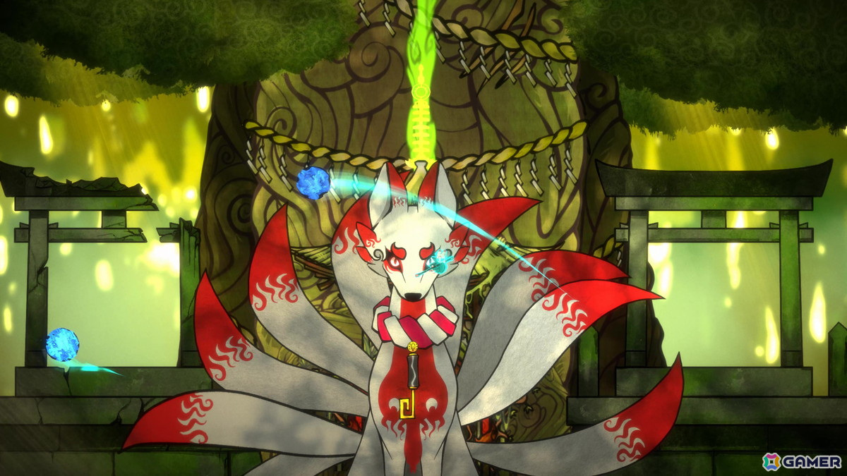 ちっちゃな妖怪が華麗に飛び回る2D和風アクションゲーム「ボウと月夜の碧い花」が発売！竹安佐和記氏との共作となる発売記念コラボイラストも公開の画像3