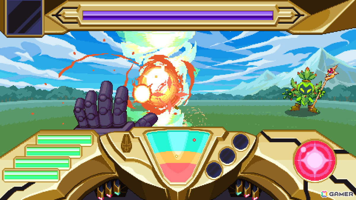 照準を動かし、魔法弾で敵を狙い撃て!近づいてきた敵には剣で応戦だ!