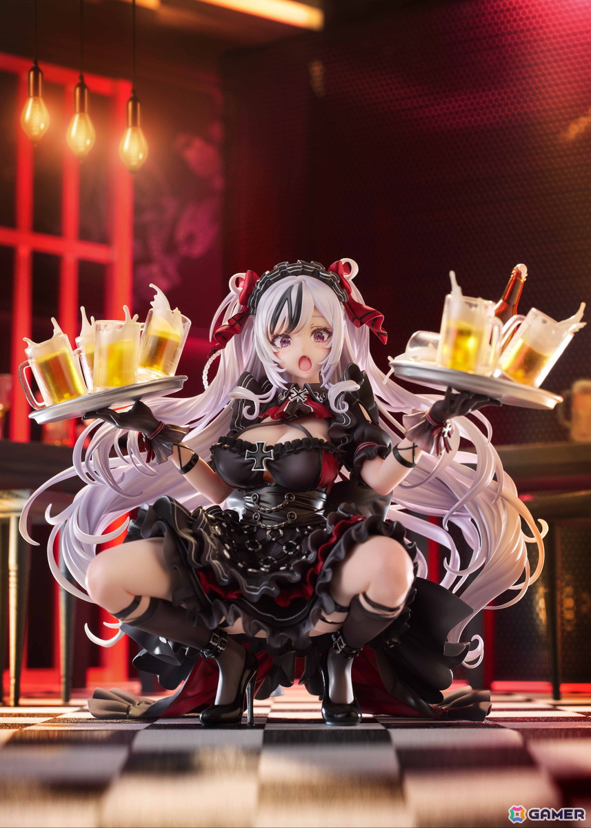 アズールレーン」エルベが両手に大量のビールを運ぶ姿でフィギュア化