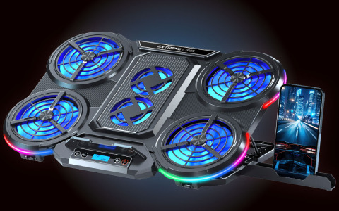 6基のファンでノートPCを効率よく冷却できるスタンド型クーラー「EXTREME COOL」が発売！スタイルに合わせて角度調整も可能