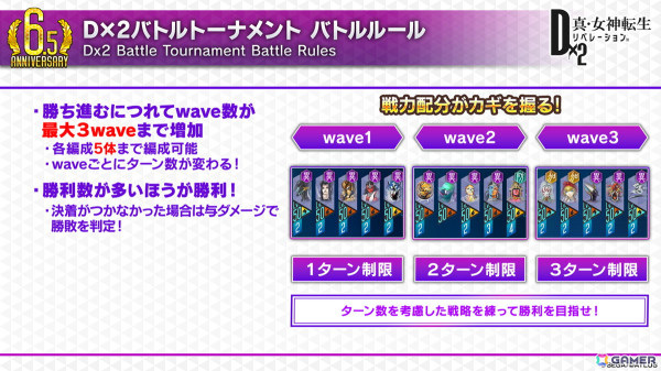 「D2メガテン」新バトルコンテンツは「D×2バトルトーナメント」!新☆5悪魔「魔神 クリシュナ」の登場も明らかになった6.5周年記念大型アップデート 直前特番まとめの画像