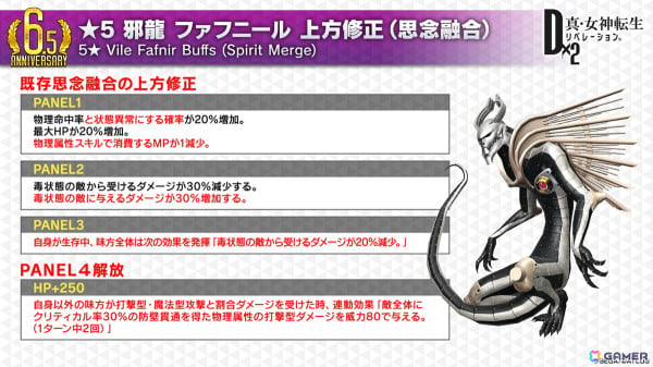 「D2メガテン」新バトルコンテンツは「D×2バトルトーナメント」!新☆5悪魔「魔神 クリシュナ」の登場も明らかになった6.5周年記念大型アップデート 直前特番まとめの画像