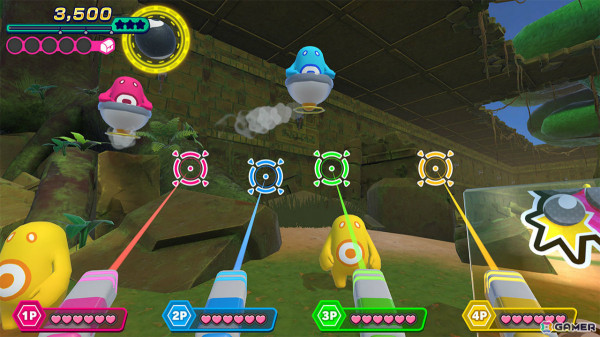 ポップなキャラたちが大暴れする爽快ガンシューティングゲーム