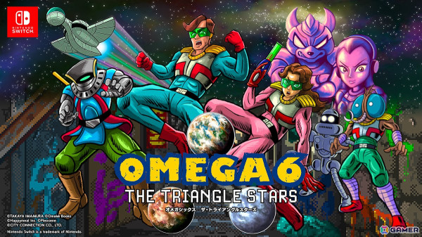 「OMEGA 6 THE TRIANGLE STARS」がSwitchで発売！元任天堂の今村孝矢氏が手掛けた16bitスタイルのグラフィックで展開されるコマンド選択式ADVの画像1