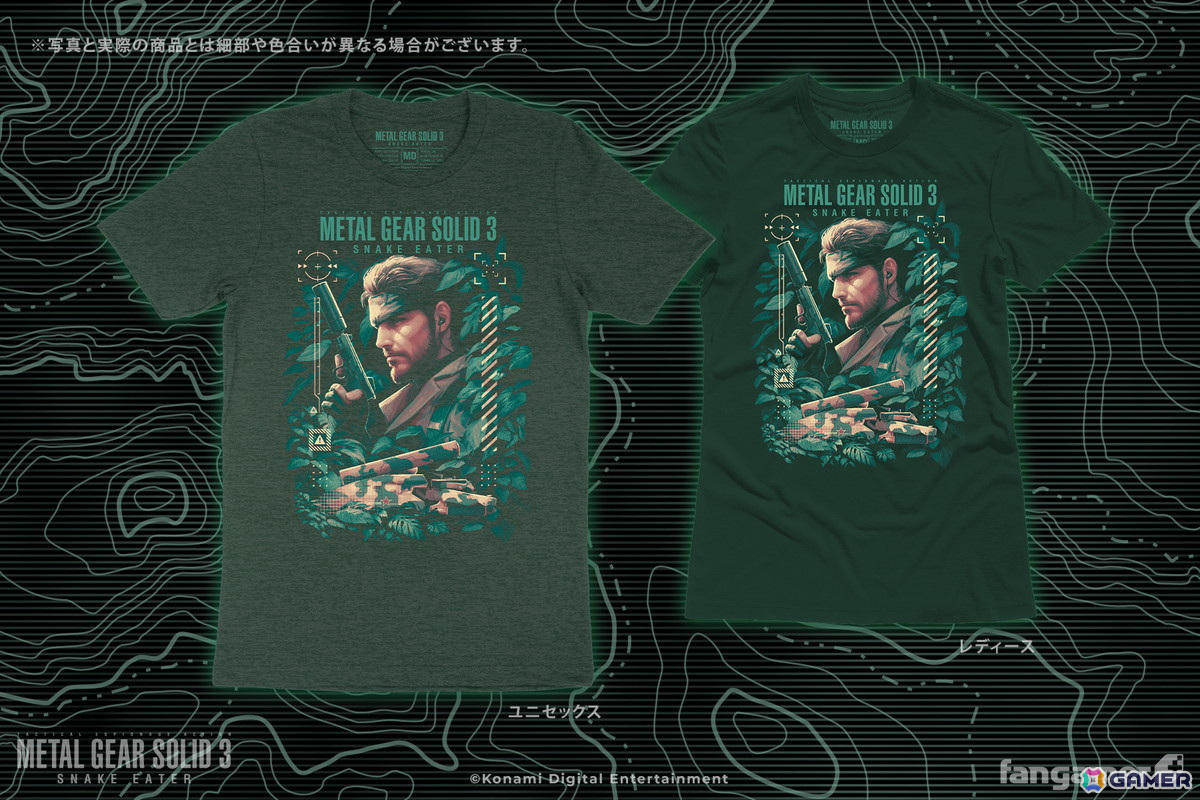 「メタルギア」シリーズより歴代の主人公が鮮やかに描かれたTシャツ3種が登場の画像