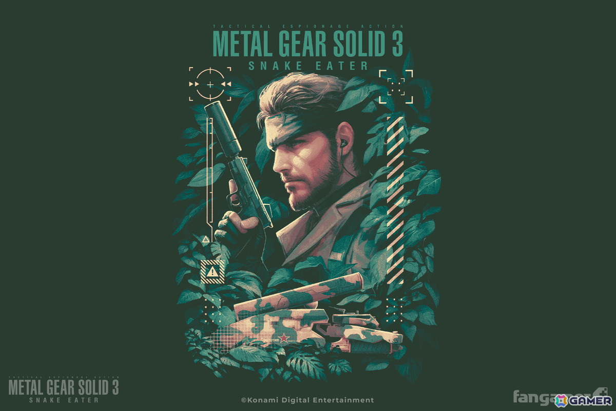 「メタルギア」シリーズより歴代の主人公が鮮やかに描かれたTシャツ3種が登場の画像