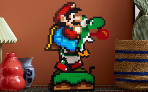 「レゴ スーパーマリオ」シリーズより「スーパーマリオワールド」のマリオとヨッシーが10月1日に発売！
