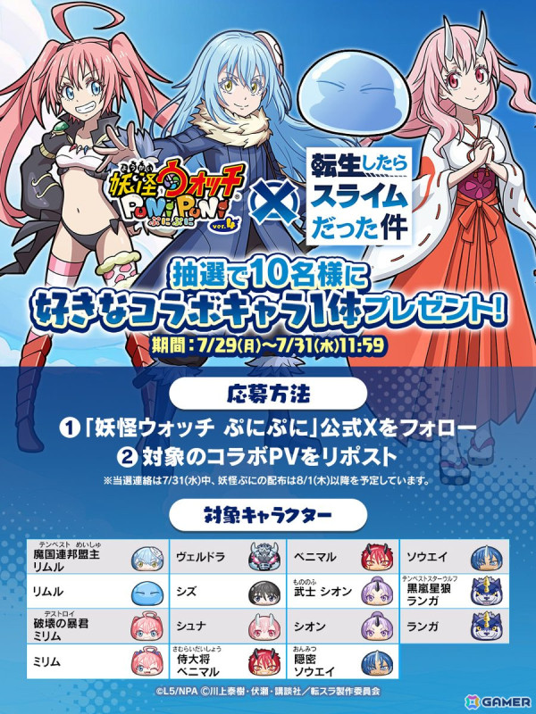 「妖怪ウォッチ ぷにぷに」で「転スラ」コラボイベントが8月1日より開催！リムルやミリムら総勢15体のキャラクターがぷに化の画像5