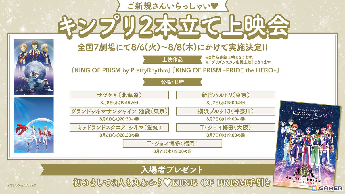 劇場版「KING OF PRISM -Dramatic PRISM.1-」公開2週目＆3週目の舞台挨拶が開催決定！鷹梁ミナトの誕生日にはキャスト登壇の生誕上映イベントもの画像