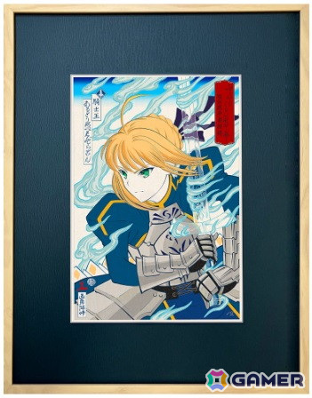 「FGO」アルトリア・ペンドラゴンやアーキタイプ:アースたちをを浮世絵で表現!江戸伝承手彫手摺で限定300部制作の画像