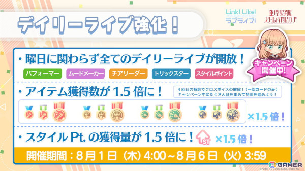 「Link！Like！ラブライブ！」ログインボーナスや無料10連ガチャなどの夏休み企画「夏色PASSION!!!!!!ヒートアップリンクラキャンペーン」がスタート！の画像4