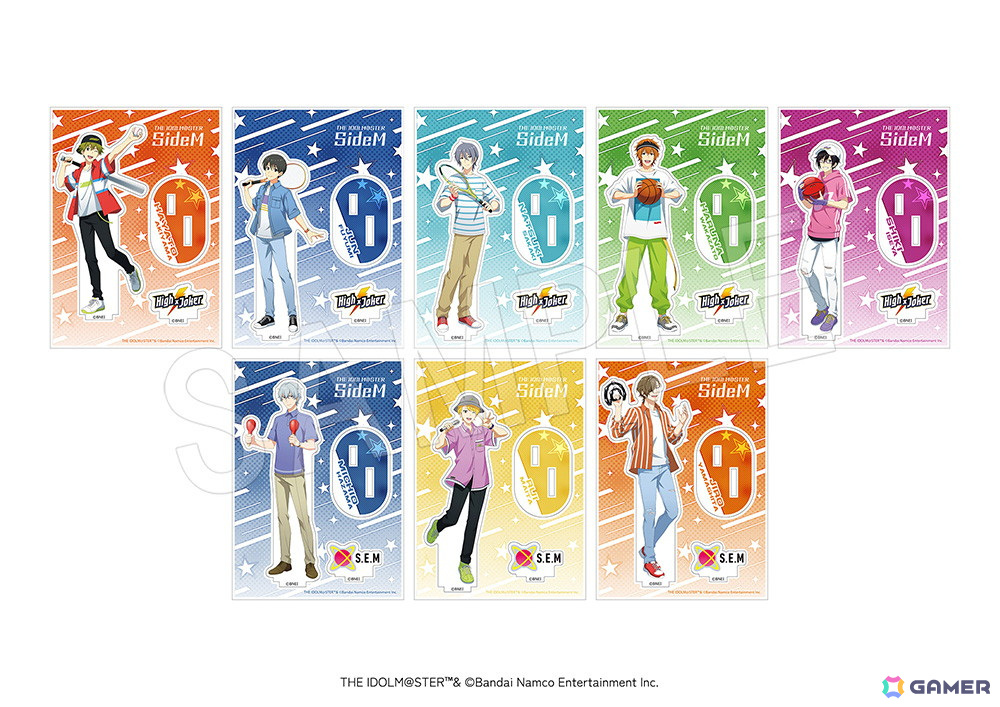 「アイドルマスター SideM」と「ROUND1」のコラボキャンペーンが開催!ラウンドワンを満喫する8人の描き下ろしビジュアルを使用したグッズも登場の画像