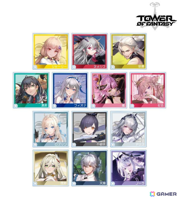 「タワーオブファンタジー」のアクスタパネルやアクリルネームプレートなどが受注開始！パーカーやTシャツ、ワイヤレス充電器など日用品もの画像1