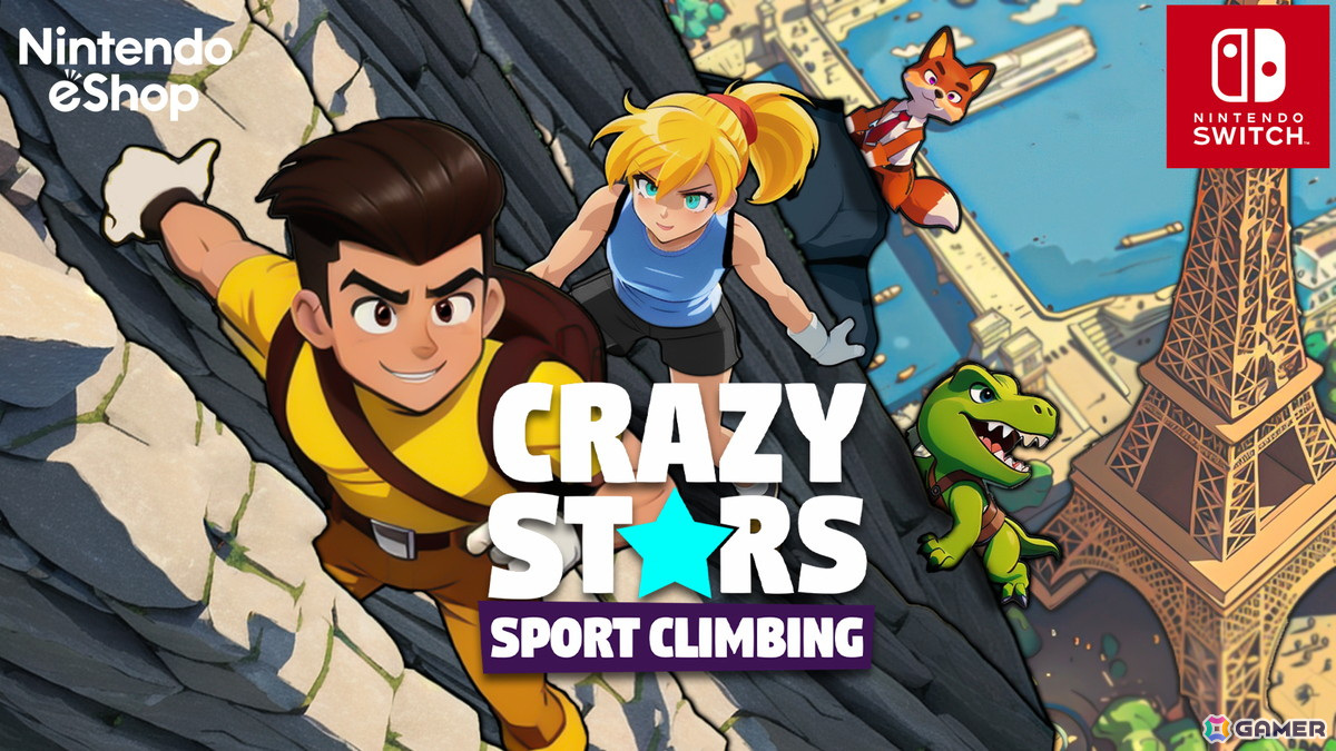 手軽に楽しめるクライミングゲーム「クレイジースターズ スポーツクライミング」がSwitchで配信!の画像