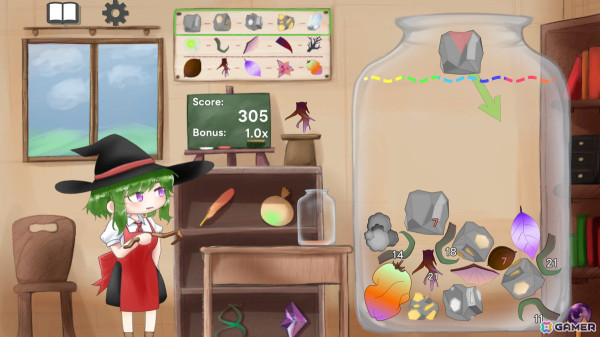 マージパズル「ネールのはちゃめちゃクラフト！」がSteamで配信！3ラインの進化先や放っておくとゴミになる鮮度など独自システムが魅力の画像2