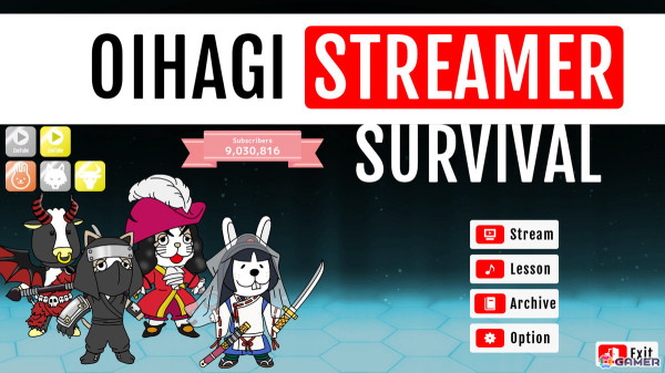 「OIHAGI STREAMER SURVIVAL」が8月30日にSteamでリリース！動物たちの世界で配信コラボバトルを行い、チャンネル登録者を増やそうの画像1