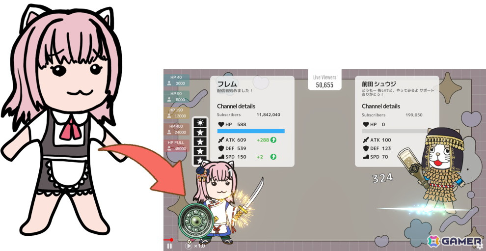 「OIHAGI STREAMER SURVIVAL」が8月30日にSteamでリリース！動物たちの世界で配信コラボバトルを行い、チャンネル登録者を増やそうの画像