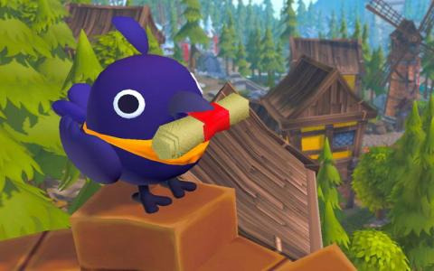 3DジョークACT「カラスのおしごと|Just Crow Things」がSwitch/Steamで8月15日に配信!イタズラしながら町一番のイケてるカラスを目指せ