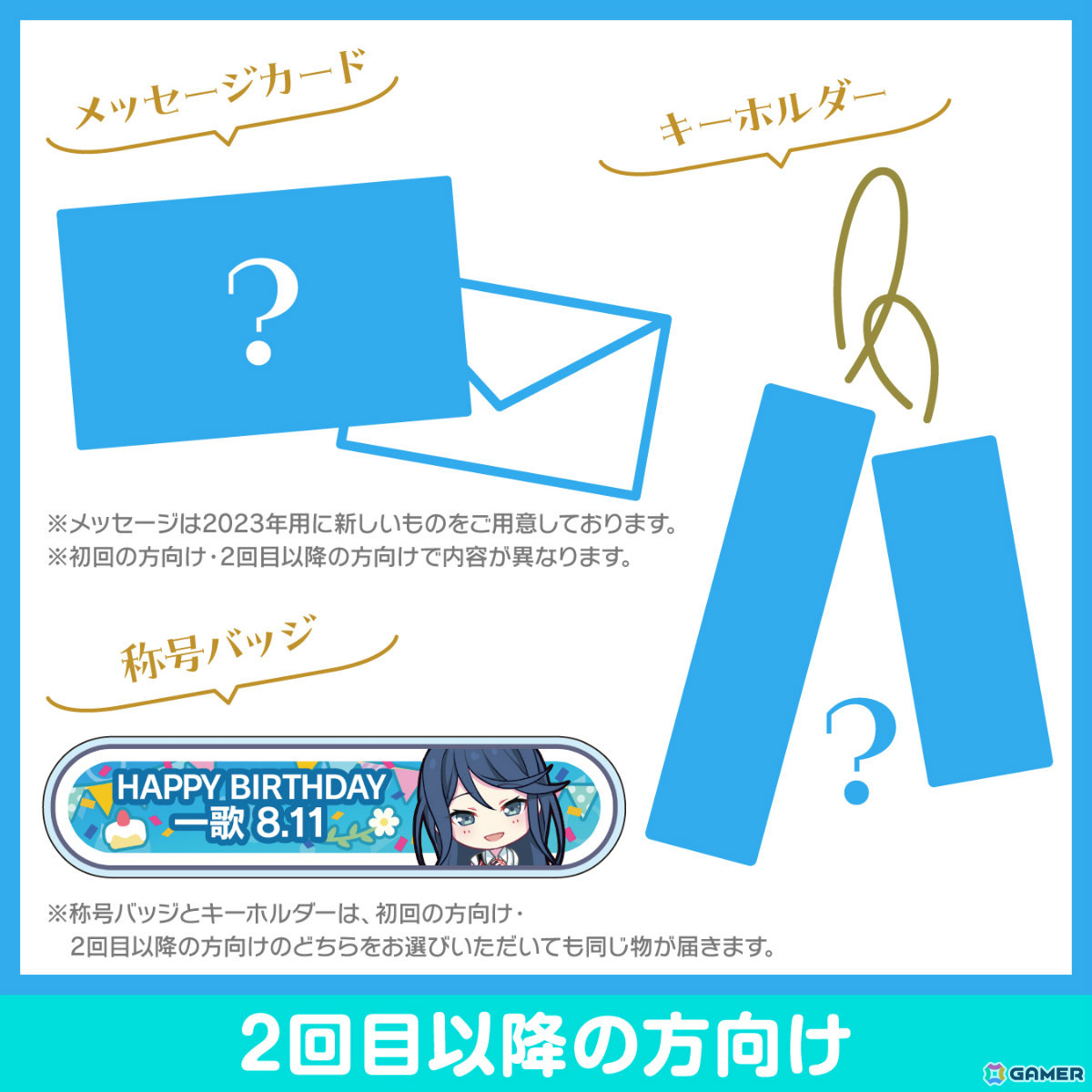 一歌からお返しセットが届く「プロセカ バースデーギフトシリーズ2023」の予約受付が開始！の画像3