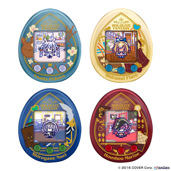 ホロライブ3期生「HOLOLIVE FANTASY」とたまごっちがコラボ！新衣装姿の兎田ぺこらや宝鐘マリンたちのぬいぐるみが付属の画像2