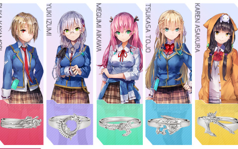 「ヘブバン」月歌たち8人のセラフをモチーフにしたリング（指輪）が登場！内側にはセラフィムコードを刻印