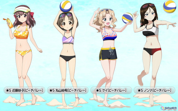「ガールズ＆パンツァー 戦車道大作戦！」に近藤妙子、丸山紗希、ケイ、ノンナがビーチバレー衣装で登場！の画像2