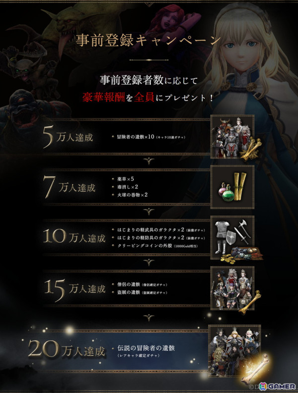 スマートフォン向け3DダンジョンRPG「Wizardry Variants Daphne」の事前登録が開始！コザキユースケ氏が手がけるキービジュアル公開の画像5