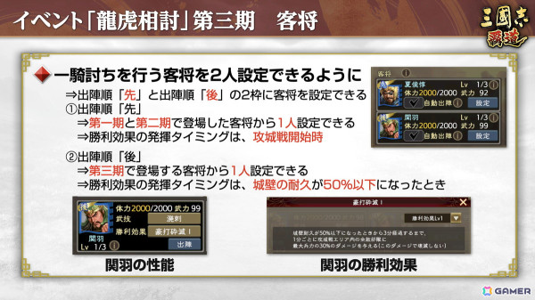 「三國志 覇道」長期イベント「龍虎相討」第三期が開幕！LR武将として高順と王翦が登場の画像3
