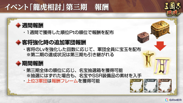 「三國志 覇道」長期イベント「龍虎相討」第三期が開幕！LR武将として高順と王翦が登場の画像4
