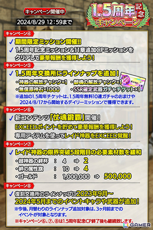 「クレイヴ・サーガ 神絆の導師」1.5周年を記念して最大100連無料ガチャなどのキャンペーンが実施！メインストーリー11章も公開の画像